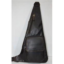 HEXAGONA: Mochila cruzada de piel .