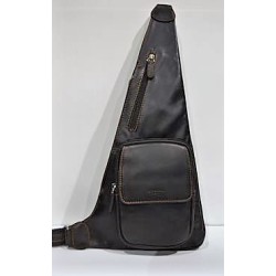 HEXAGONA: Mochila cruzada de piel .