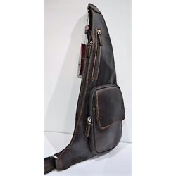 HEXAGONA: Mochila cruzada de piel .