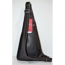 HEXAGONA: Mochila cruzada de piel .