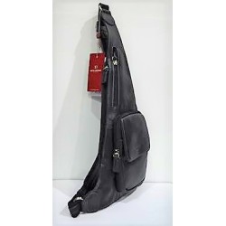 HEXAGONA: Mochila cruzada de piel .