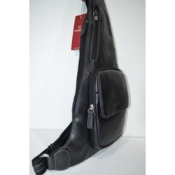 HEXAGONA: Mochila cruzada de piel .