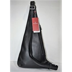 HEXAGONA: Mochila cruzada de piel .