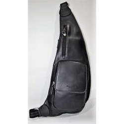 HEXAGONA: Mochila cruzada de piel .