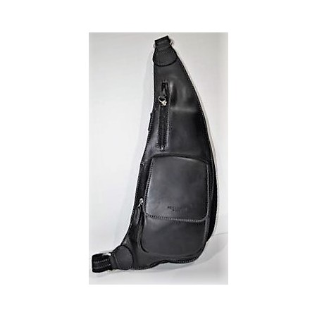 HEXAGONA: Mochila cruzada de piel .