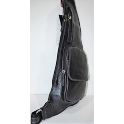 HEXAGONA: Mochila cruzada de piel .