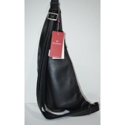 HEXAGONA: Mochila cruzada de piel .