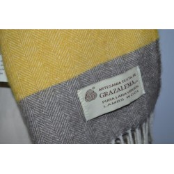 Bufanda de Grazalema rayas vison/verde/ocre