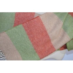 Bufanda de Grazalema rayas beig/verde/caldera