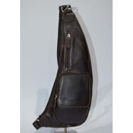 HEXAGONA: Mochila cruzada de piel .