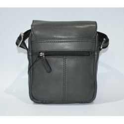 ROSME: BOLSO DE HOMBRE EN PIEL ENVEJECIDA  18 CM. 102861-NEGRO