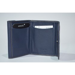 AMICHI: MONEDERO BILLETERO DE MUJER PIEL 10 CM. 102965-AZUL