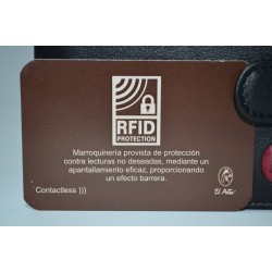 EL POTRO: CARTERA CON MONEDERO  PIEL 604-TRIBECA-NEGRO