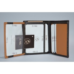 EL POTRO: CARTERA HOMBRE PIEL CON MONEDERO 1053-MATE-MARRON
