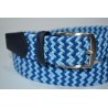 Miguel Bellido: cinturón trenzado elástico 394-35-azul/celeste