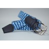 Miguel Bellido: cinturón trenzado elástico 394-35-azul/celeste