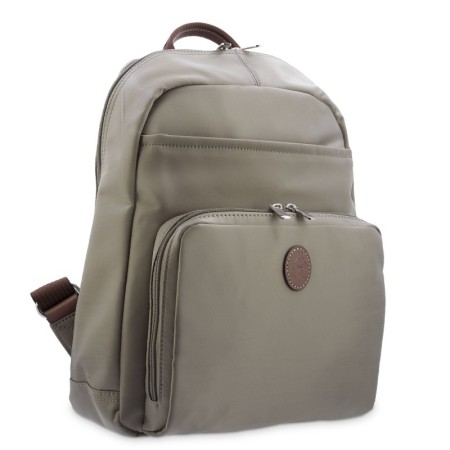 EL POTRO: MOCHILA UNISEX DE LONA/PIEL 3711-PARIS-TAUPE