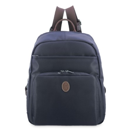 EL POTRO: MOCHILA UNISEX DE LONA/PIEL 3711-PARIS-AZUL