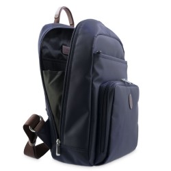 EL POTRO: MOCHILA UNISEX DE LONA/PIEL 3711-PARIS-AZUL