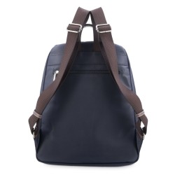 EL POTRO: MOCHILA UNISEX DE LONA/PIEL 3711-PARIS-AZUL