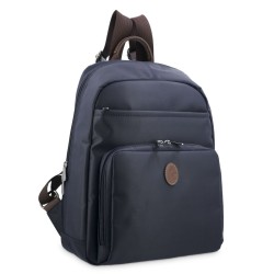 EL POTRO: MOCHILA UNISEX DE LONA/PIEL 3711-PARIS-AZUL
