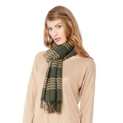 Bufanda de Grazalema cuadros verde