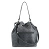 EL POTRO: BOLSO SACO MUJER EN LONA/PIEL 1701-INSIGNIA-NEGRO