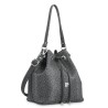 EL POTRO: BOLSO SACO MUJER EN LONA/PIEL 1701-INSIGNIA-NEGRO