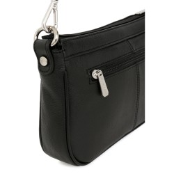 HEXÁGONA: Bolso mujer de piel pequeño 462348-NEGRO