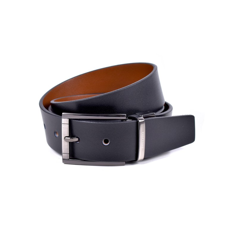 Miguel Bellido: Cinturón piel reversible sport 35 mm. 568-35-NEGRO/CUERO