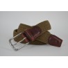 Miguel Bellido: Cinturón elástico trenzado de algodón 35 mm. 392-35-verde caza