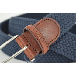 Miguel Bellido: Cinturón elástico trenzado de algodón 35 mm. 392-35-azul