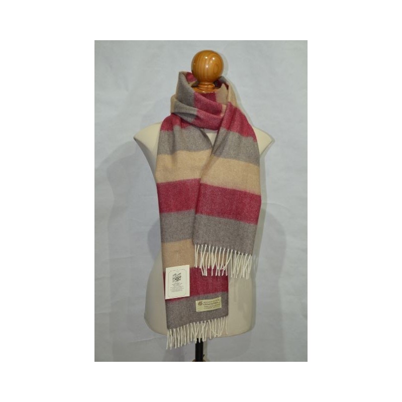 Bufanda de Grazalema camel/burdeos/marrón