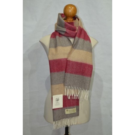 Bufanda de Grazalema camel/burdeos/marrón