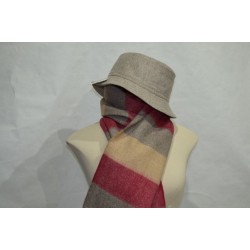 Bufanda de Grazalema camel/burdeos/marrón