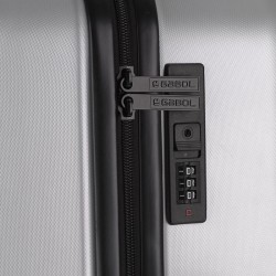 GABOL: MALETA MEDIANA DE ABS 4R JET-PLATA