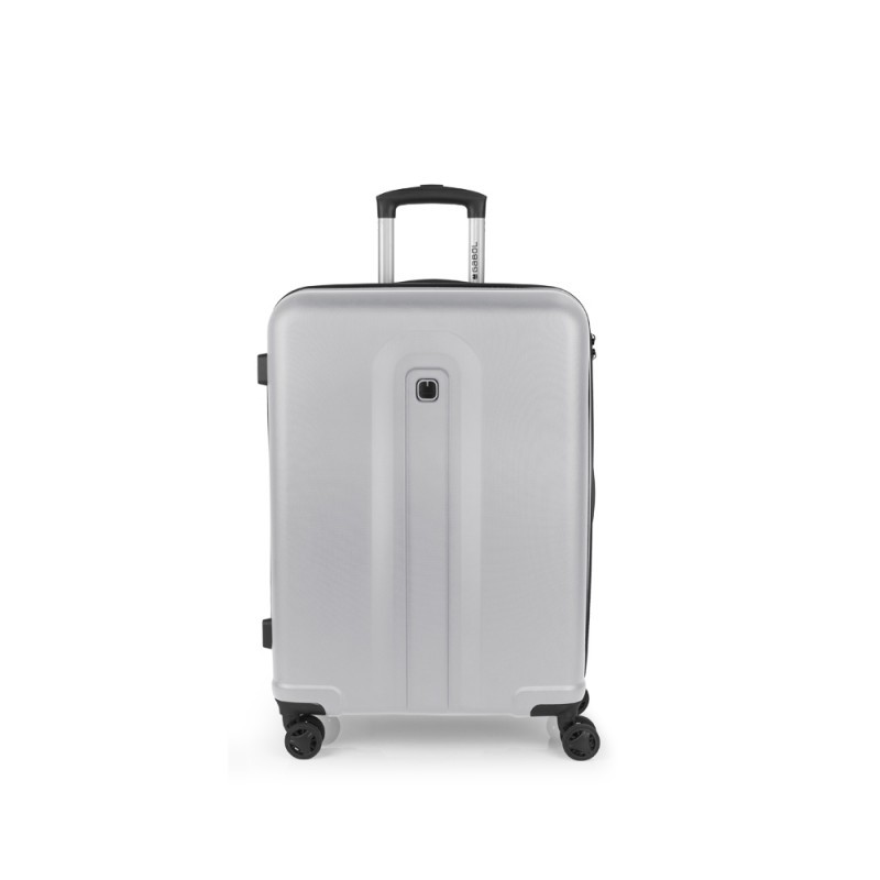 GABOL: MALETA MEDIANA DE ABS 4R JET-PLATA