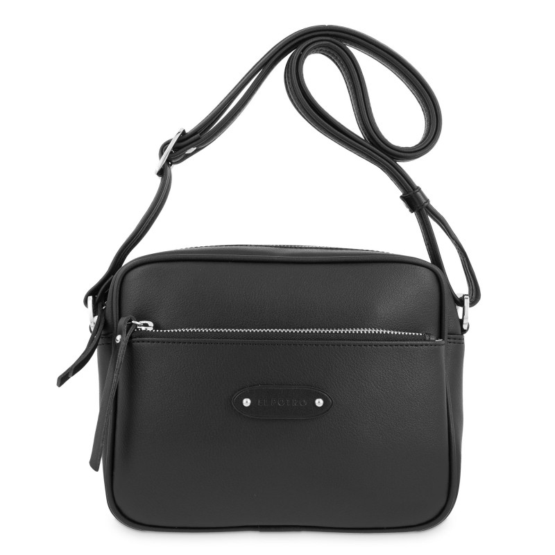potro bolso negro mediano mujer