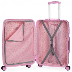 ITACA: Colección STARS Maleta mediana Policarbonato 4R 702460-ROSA