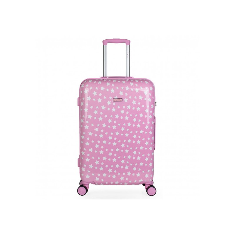 ITACA: Colección STARS Maleta mediana Policarbonato 4R 702460-ROSA