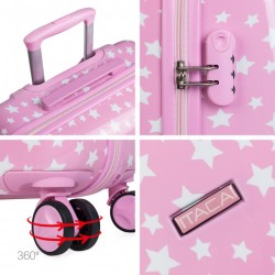 ITACA: Colección STARS Maleta mediana Policarbonato 4R 702460-ROSA