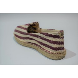 AS: ALPARGATAS SESMA RAYAS BURDEOS