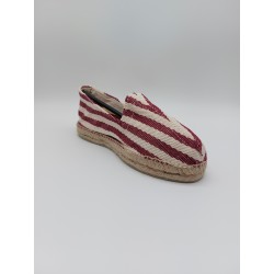 AS: ALPARGATAS SESMA RAYAS BURDEOS