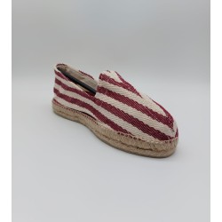 AS: ALPARGATAS SESMA RAYAS BURDEOS