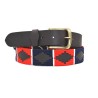 Cinturón Argentino Bordado PIEL VACUNO 105874-AZUL-ROJO