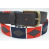 Cinturón Argentino Bordado PIEL VACUNO 105874-AZUL-ROJO