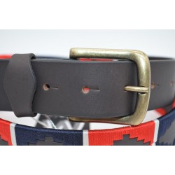 Cinturón Argentino Bordado PIEL VACUNO 105874-AZUL-ROJO