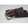 Cinturón Argentino Bordado PIEL VACUNO 105874-AZUL-ROJO