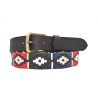 Cinturón Argentino Bordado PIEL VACUNO 105876-AZUL-VERDE-ROJO-BLANCO