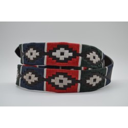 Cinturón Argentino Bordado PIEL VACUNO 105876-AZUL-VERDE-ROJO-BLANCO